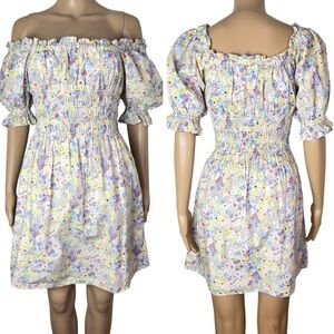New Levi's Verenne Cotton Floral Print Lightweight A-Line Summer Mini Dress